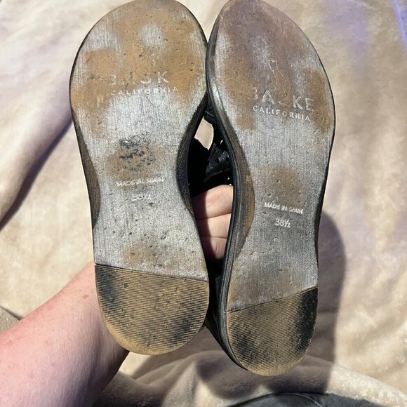 Baske California Meadow woman's size EU 38.5 US 8 black back zipper - Picture 7 of 11